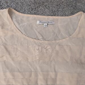 Madewell Broadway & Broome Scallop Lace Trim Silk Dress